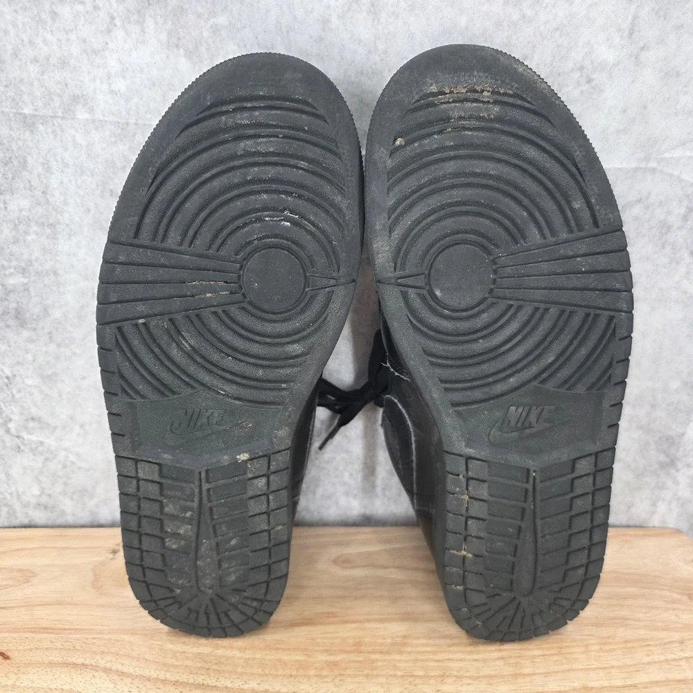 Air Jordan 1 Low Sneaker Mens 10 Triple Black Leather Retro 553558-093 Shoe